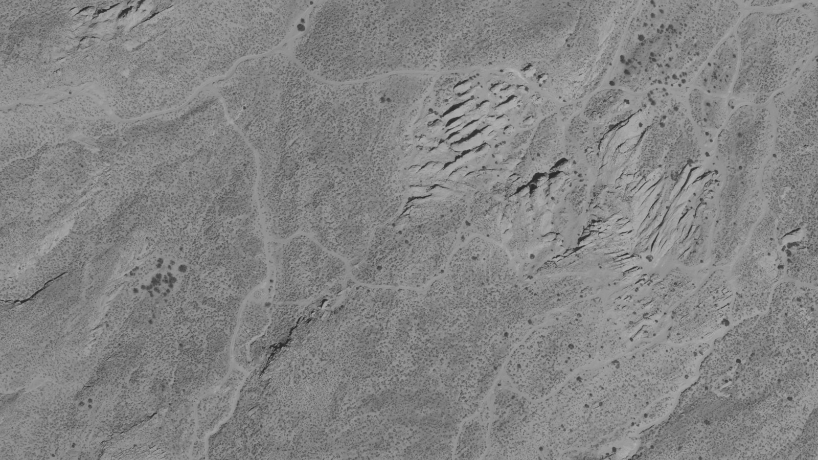 aerial photo of the desert surrounding Sand Hollow, Utah