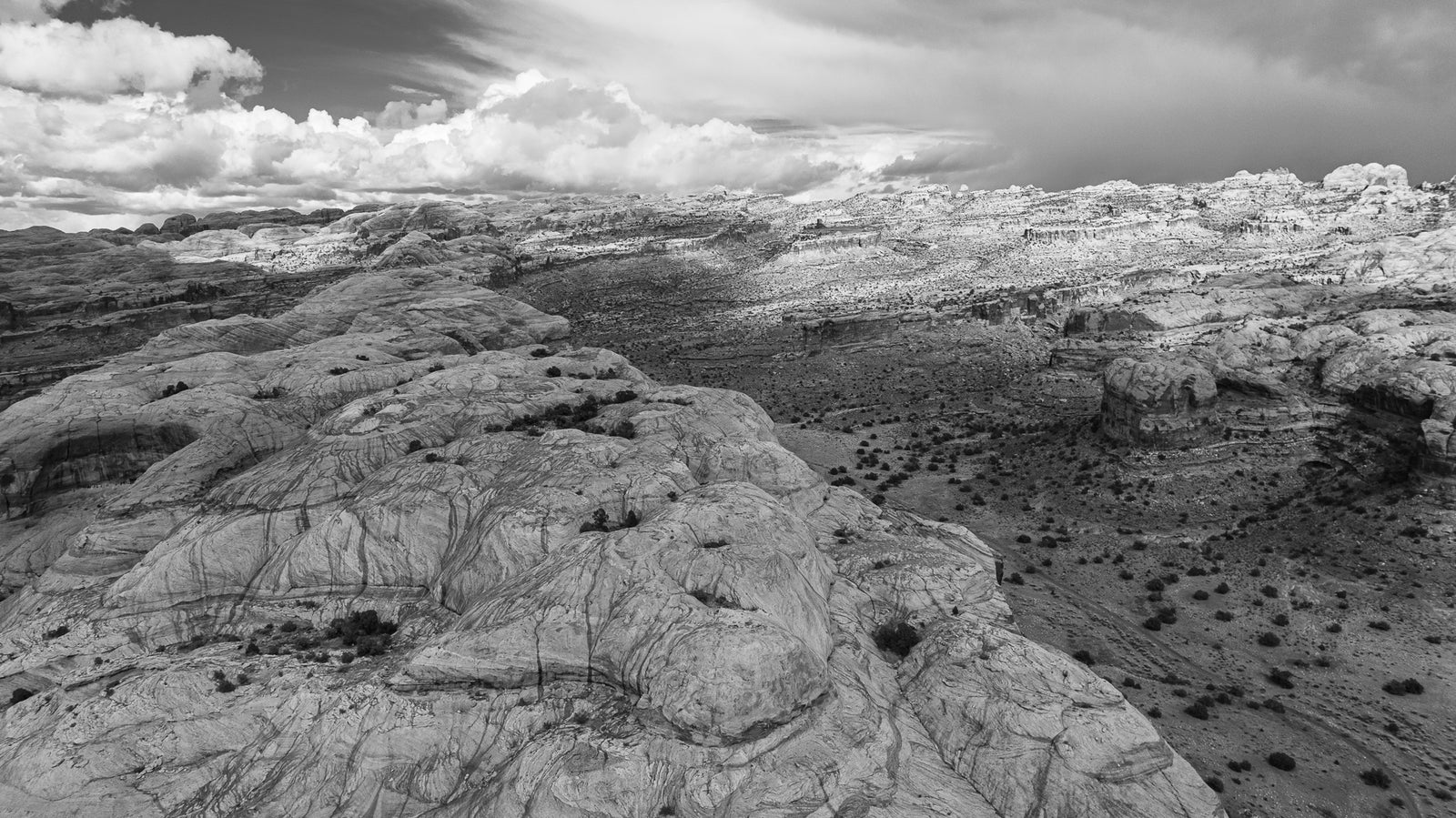 aerial photo of the Utah desert